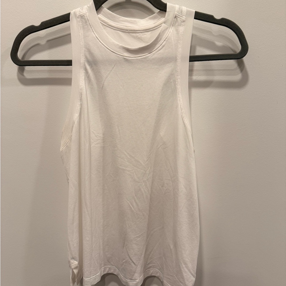 White Lululemon Sleeveless Running Top